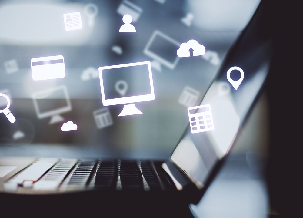 A laptop screen glowing with digital work
